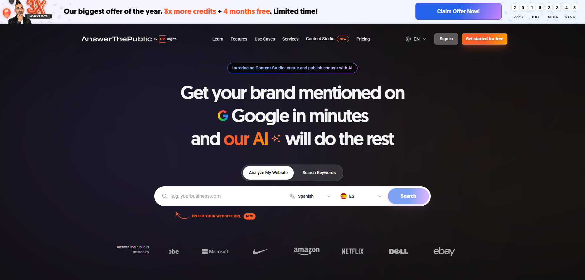 AnswerThePublic screenshot