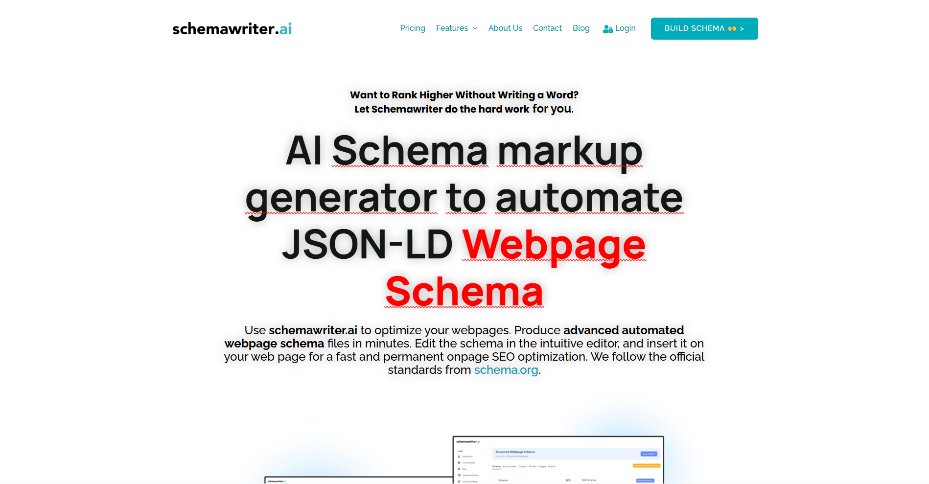 SchemaWriter screenshot