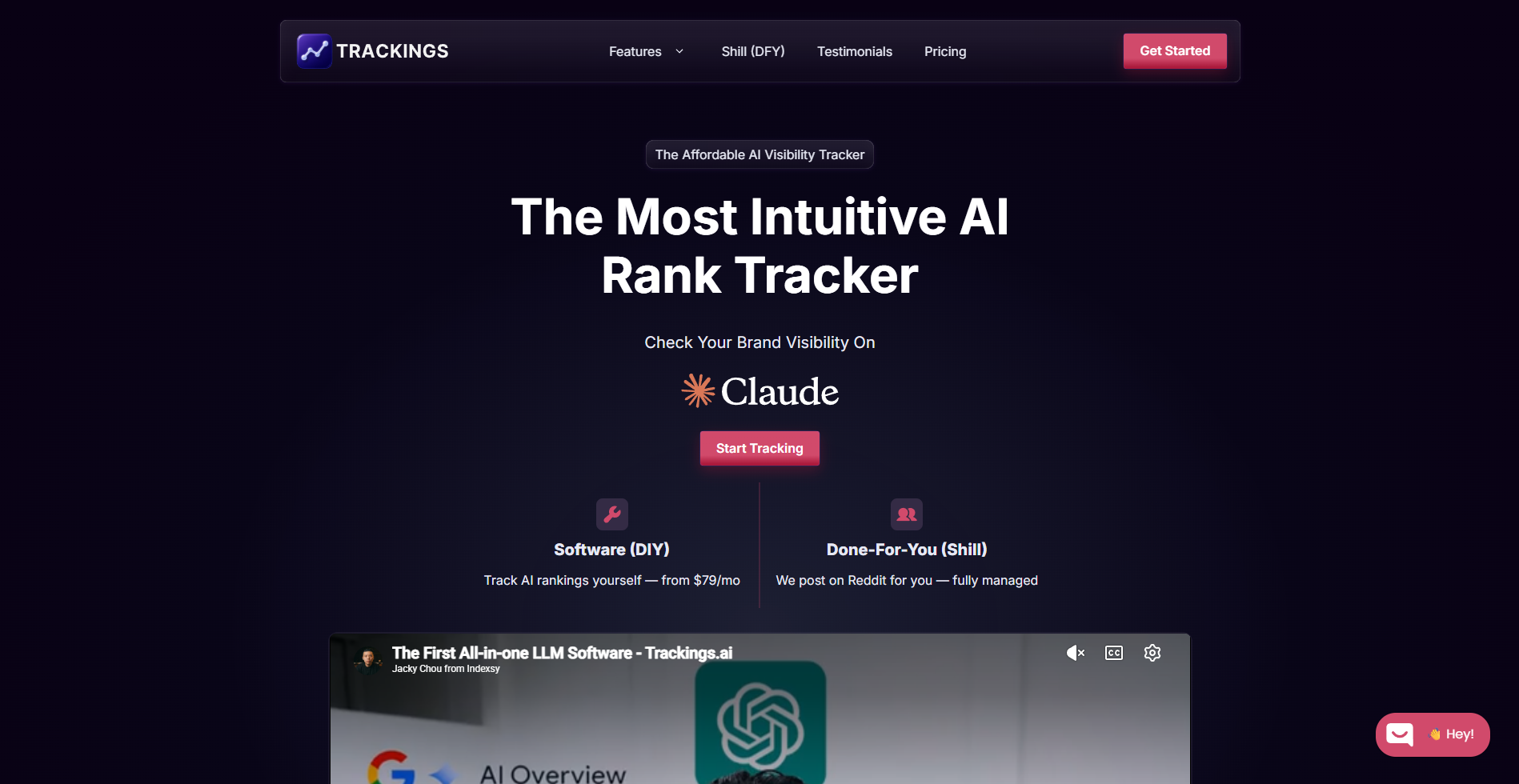 Trackings.ai screenshot